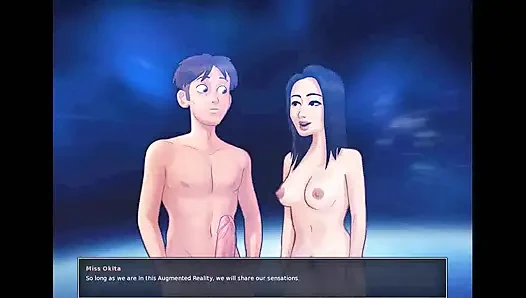 Summertime saga: japanische professorin fickt ihren schüler in ihrem büro für eine gute note ep 195