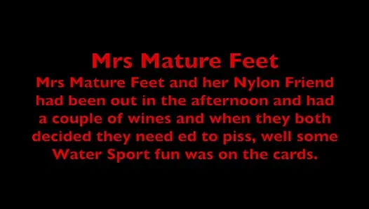 Mrs Mature Feet and her Nylon Friend after drinking in the afternoon 404