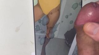 Cumtribute Video for sexy NylonCaro 1