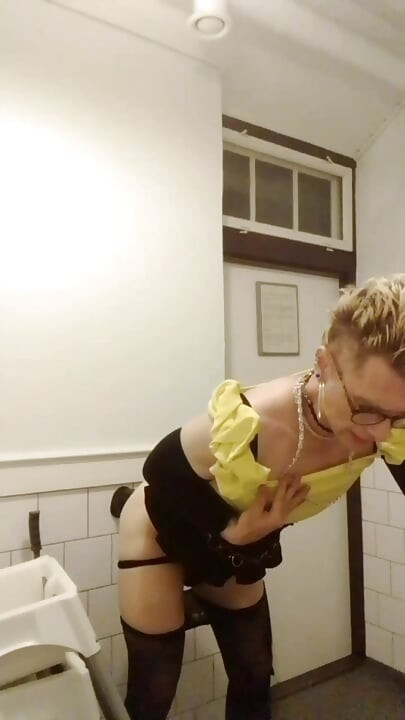 Hot Sissy Fag Whiteboi Jes public BBC Dildo