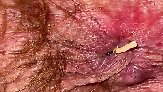 Video fetish raksasa lubang pantat berbulu closeup ekstrem