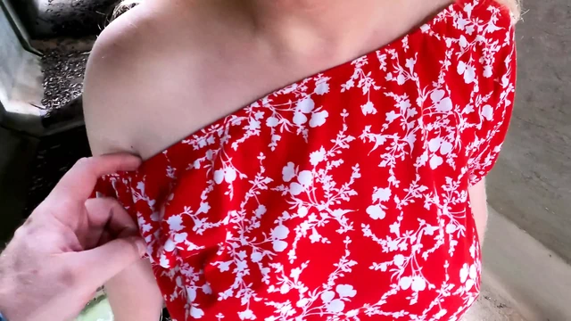 Swollen red tits on construction site