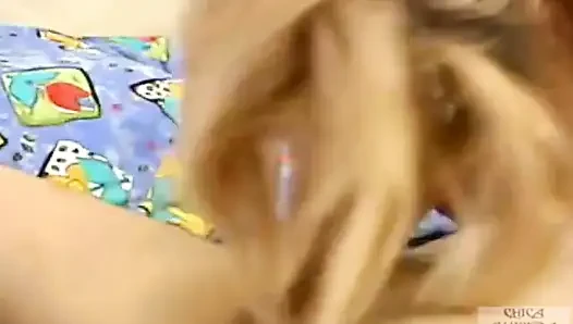 Hot Teen Blonde Iden Making Homework with Her Boyfriend