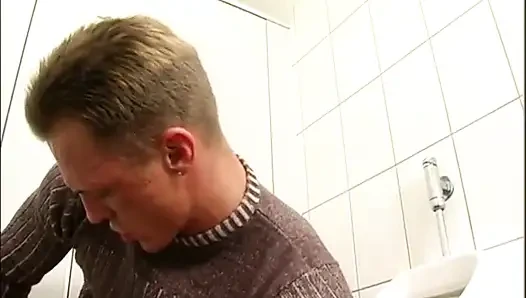 Big boobs brunette fucking in the toilet
