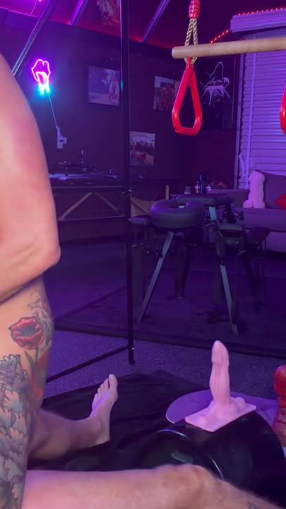 Hot Blonde Rides her Motorbunnywhile Her Mna Watches | Clip 3