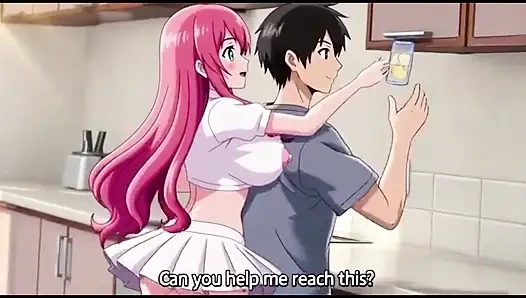 Stiefbrust drückte stiefschwester in massiven möpsen