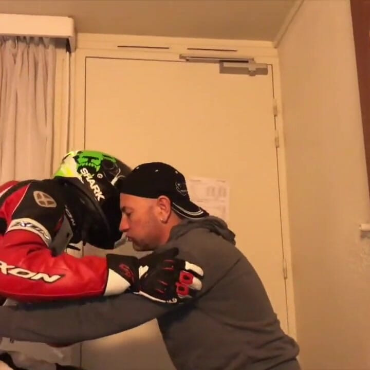 Humiliation at the hotel with fetish outfits biker