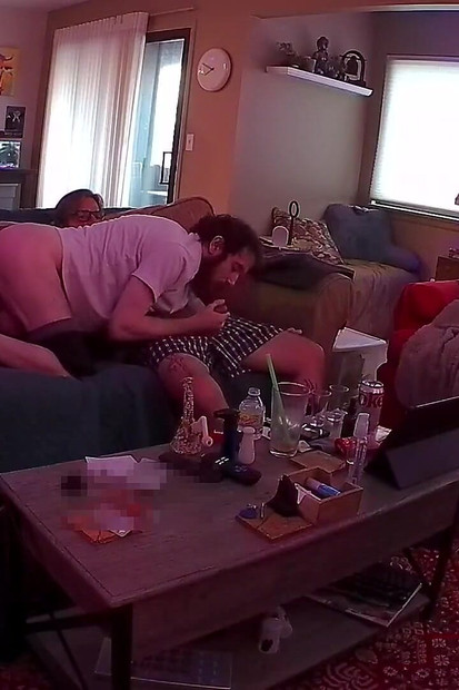 Cumming Hard All Over the couch