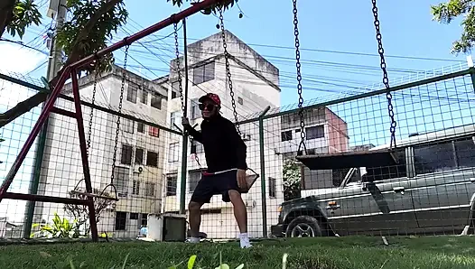 Park Swing Seduction: Rich Man Convinces Curvy Latina for a "Sweet Treat"