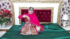 Beautiful Indian Sexy Bride Sex with Dildo in Wedding Dress