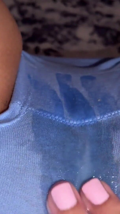 First-person view of masturbating a wet, hairy pussy. | Clip 1