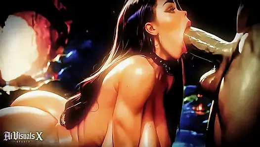 Kompilasi orc elf alien fantasi sepong kontol & ngentot toket - bokep animasi (ai generated)