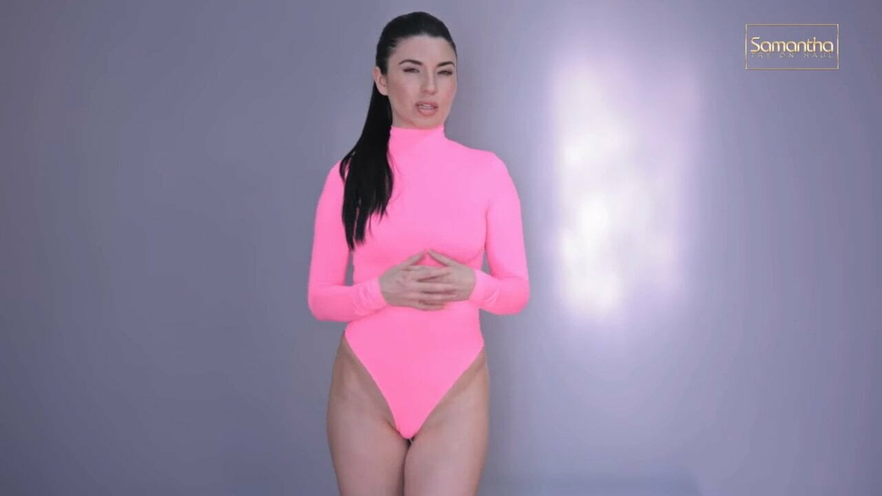sexy girl pink bodysuit