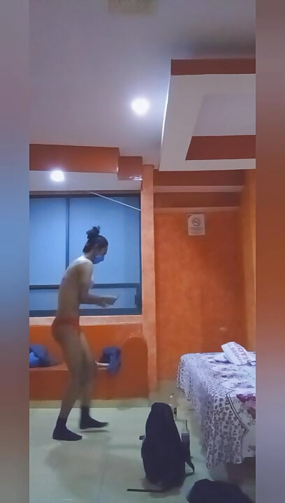 I go to a motel alone PART: Sexy Femboy in Female Underwear Masturbating Anally