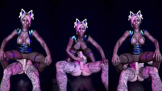 Hot Mulatto Babe Gets Fucked by Big White Cock at Nightclub