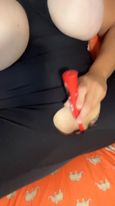 Horny MILF masturbating- dildo sucking and titty fucking | Clip 1