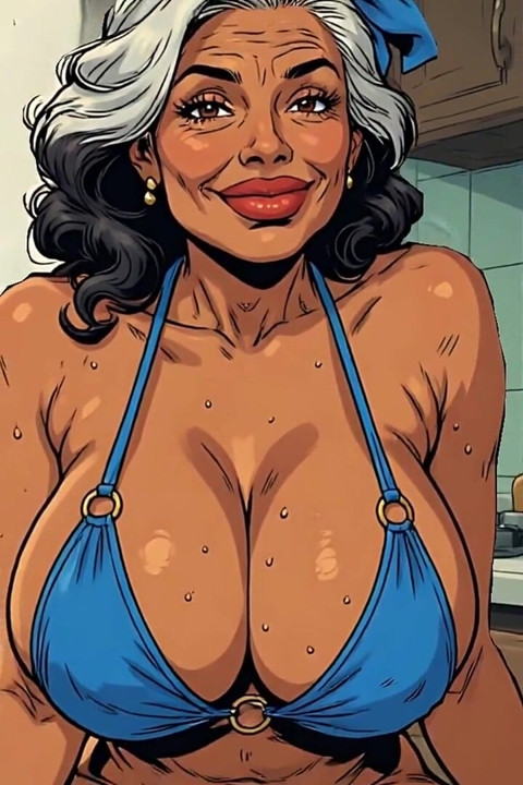 Bikini Old Babes 3D Ai Art