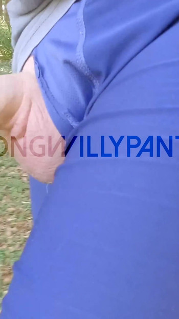 Powerful moment from "Out for a run with my cock popping out of my shorts"