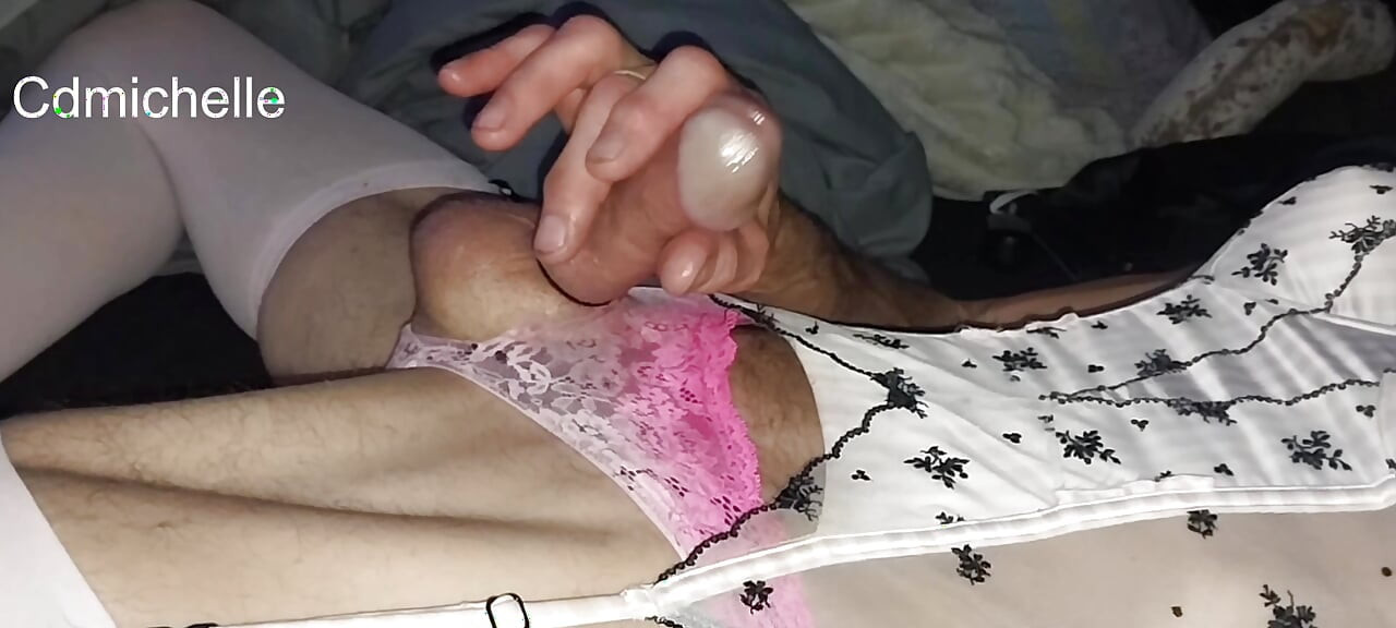 Cdmichelle Wearing Sexy White Lingerie Jacking off Cum Everywhere