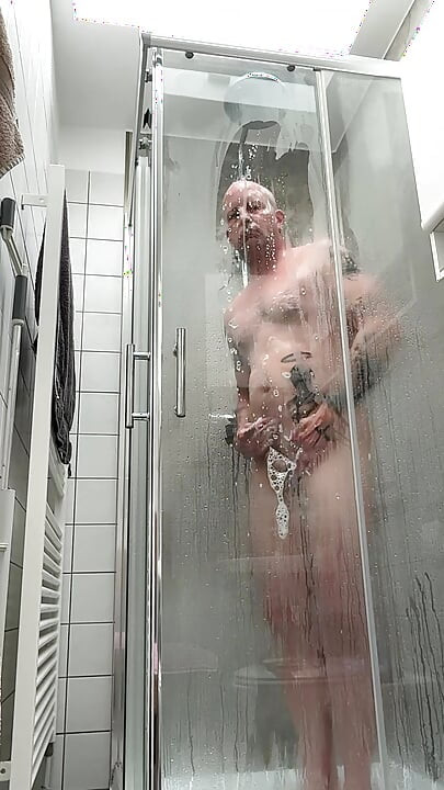 Stick a big butt plug up my ass and go take a nice shower. Lather up nicely and stand against the glass shower wall.