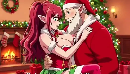 Weihnachtsmann gibt vollbusiger milf zu Weihnachten ein besonderes geschenk