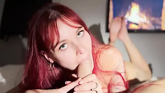 POV Blowjob with Hot Sensual Riding and Big Cum