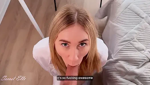 NURSE Refused Any Contact... 1000 USD Later She MILKS MY LOAD Into the Test Cup