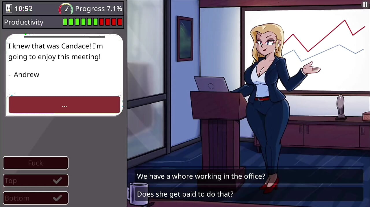 Girl with big boobs and big ass takes monster cock - barely working gameplay level 3