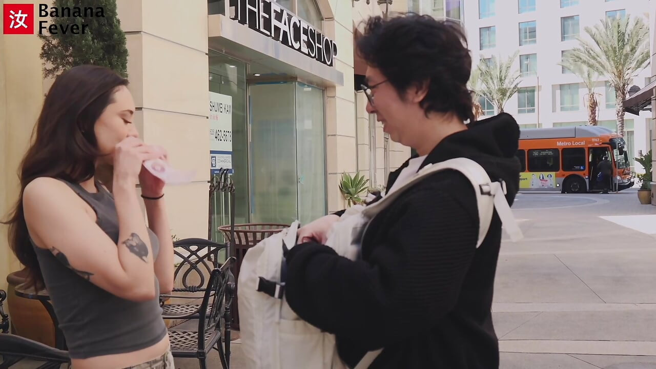 Old & Young Chinese Guys Double Team Hot Brunette European Pornstar in Wild Threesome