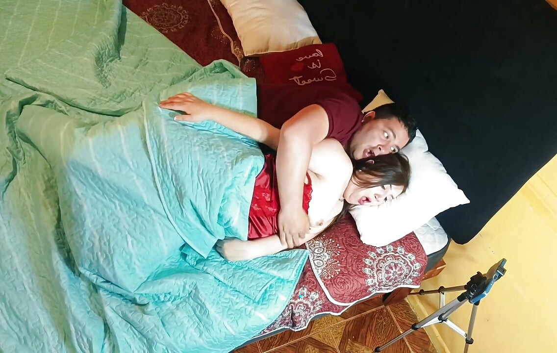 I share a bed with my stepsister, and we end up fucking.