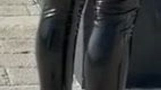 Glänzendes Latex, Leder, PVC, Vinyl, Gummi, Hosen-Leggings