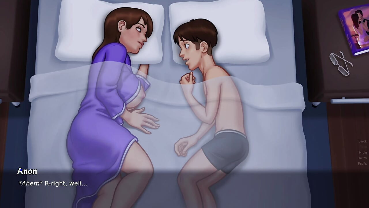 Stepmom share bed with stepson