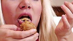 Laela and Hayden are teen lesbians who fuck in the kitchen