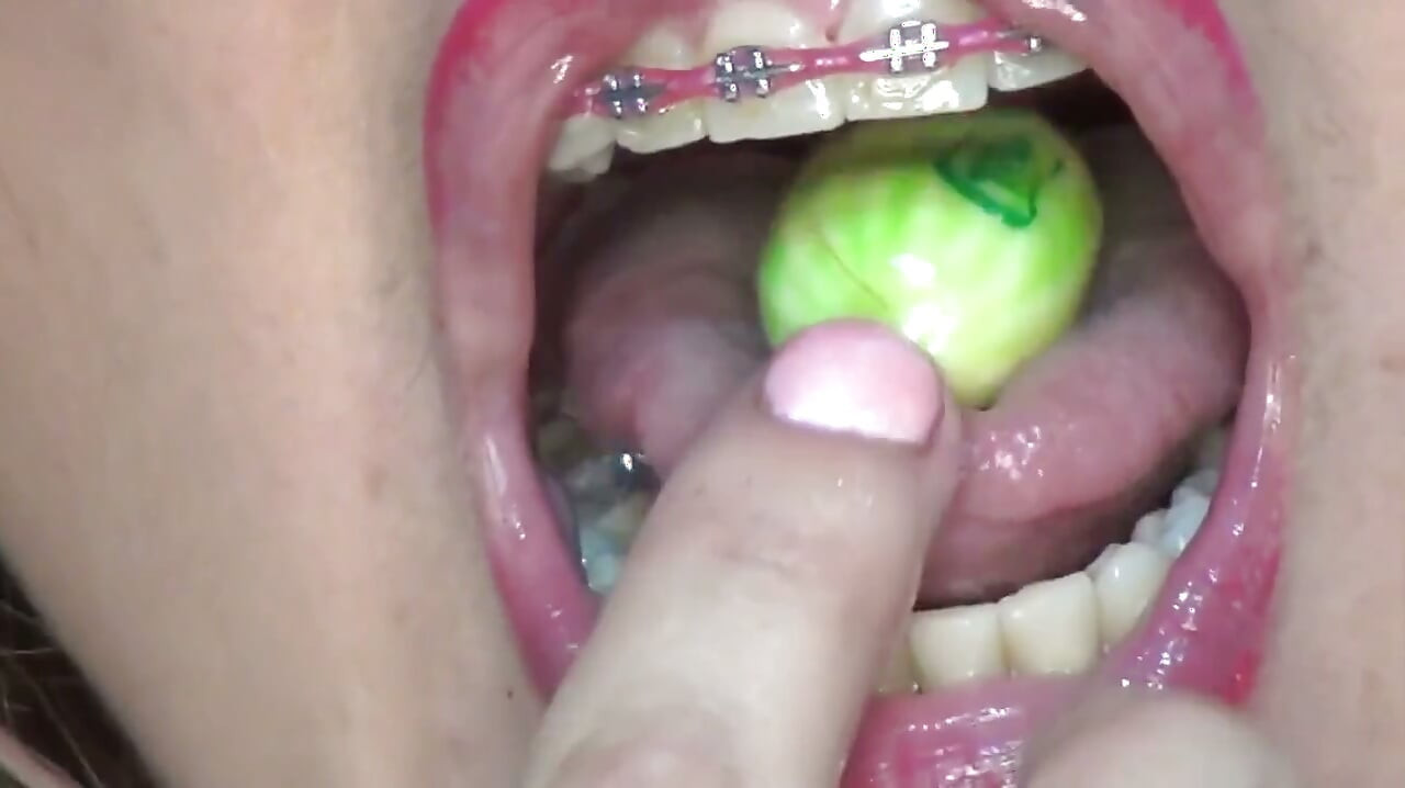 Impressive!! I Play and Swallow Huge Round Candies in the Shape of Melons