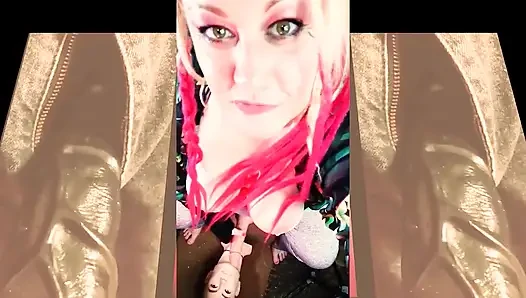 The Cute Shemale Wants to Watch You Suck on Your First BBC and Gag on It