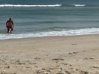 Esposa na praia de fl