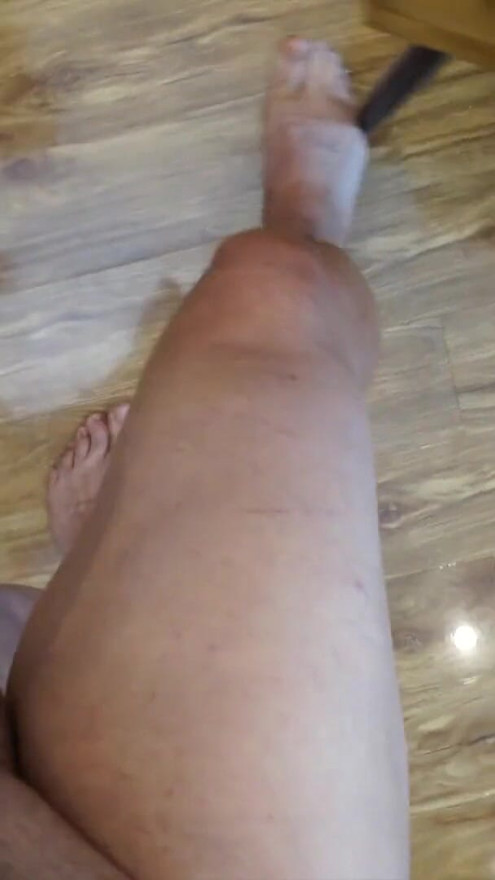 Britney In Crotchless Pantyhose With Sex Toy Gets On her Knees and Sucks My Cock | Clip 2