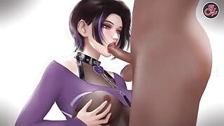 BDSM MILF in Latex Fucks Only in Missionary Pose  Hentai Uncensored  Hot and Lovely Violet