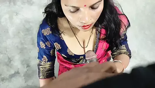 Desi beautiful indian wife rides on husband cock get deep throat and fucked hard in clear hindi audio
