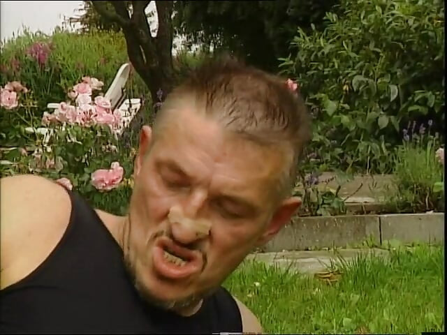 Hot redhead ass banged outdoor by an unleashed man