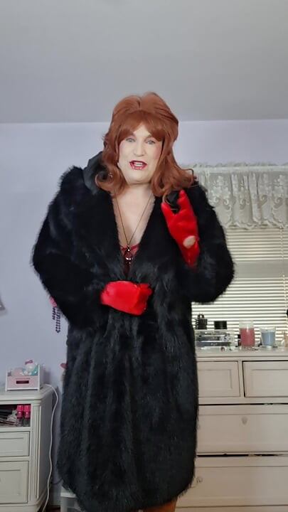 Satin and fur birthday present!