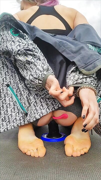 Feet Leggings Black Dildo, Outdoor, Natural, Squirt