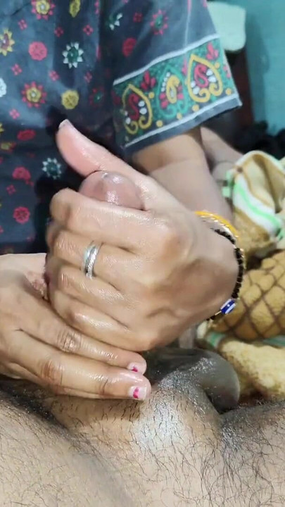 Stepmom jerking off till cum | Clip 2