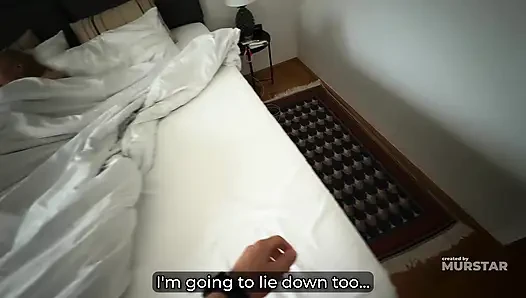 Blonde Step Mom's Massive Tits Rub Against My Cock as We Wake Up Together