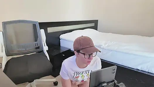 Horny milf bends over in doggy and massages her asshole