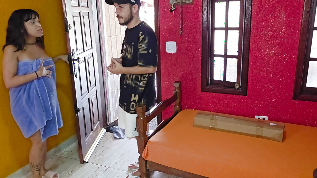 The Delivery Guy Arrives and We Can't Resist Having Sex with Him