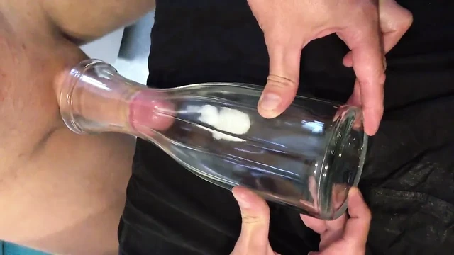 Cumshot in bottle