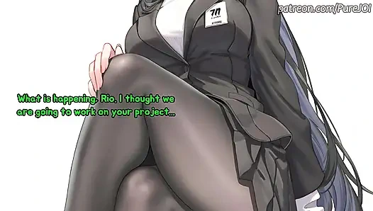 Rio from Blue Archive tests her new innovation on you (Feet and Pantyhose)