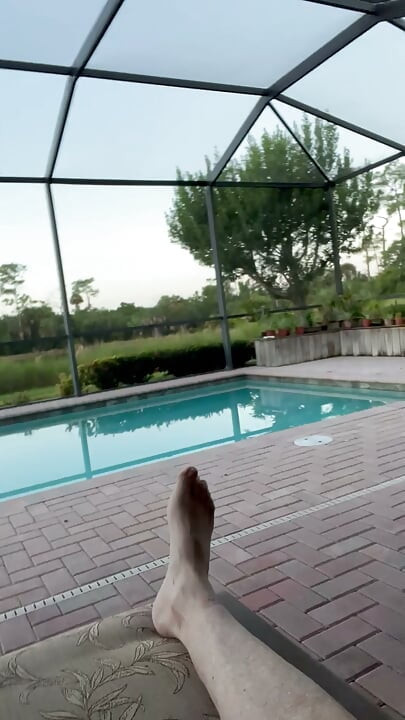 Patio Masturbation Of Small Penis