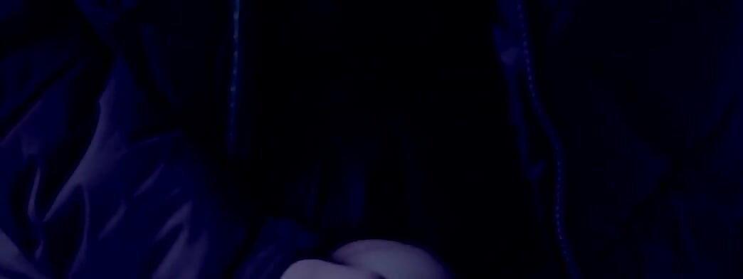 masturbation after entering the house in a down jacket